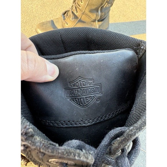 Harley Davidson Black Motorcycle Boots Womens 9 Harnett‎ Black D84472 Bikerchic - Picture 6 of 16